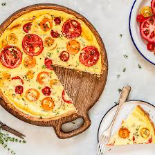 Tomato mozzarella quiche